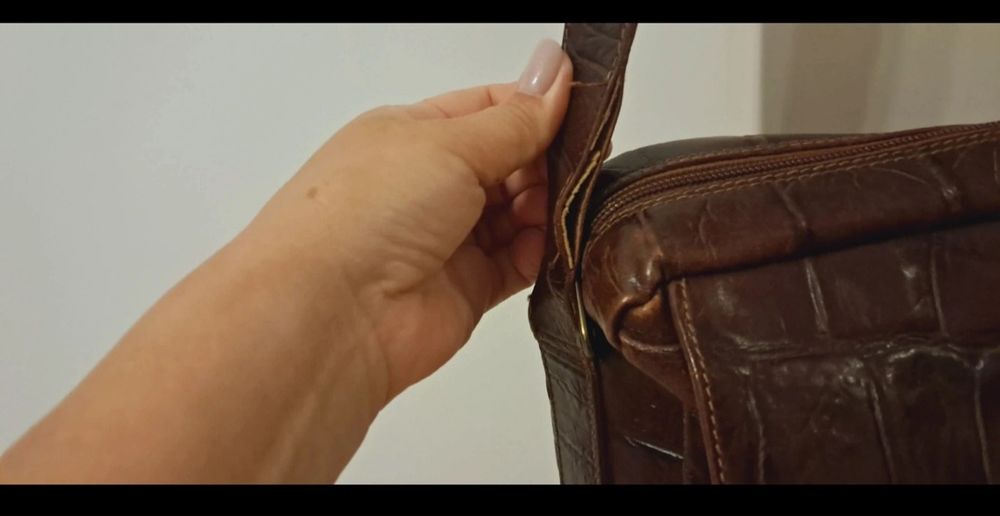 Geantă damă Mazzini Firenze din piele naturală, Made in Italy