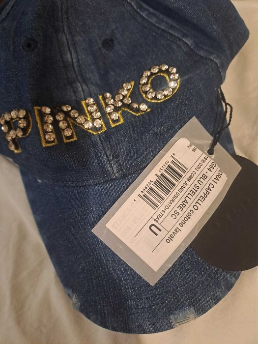 Pinko оригинална шапка от деним Пинко