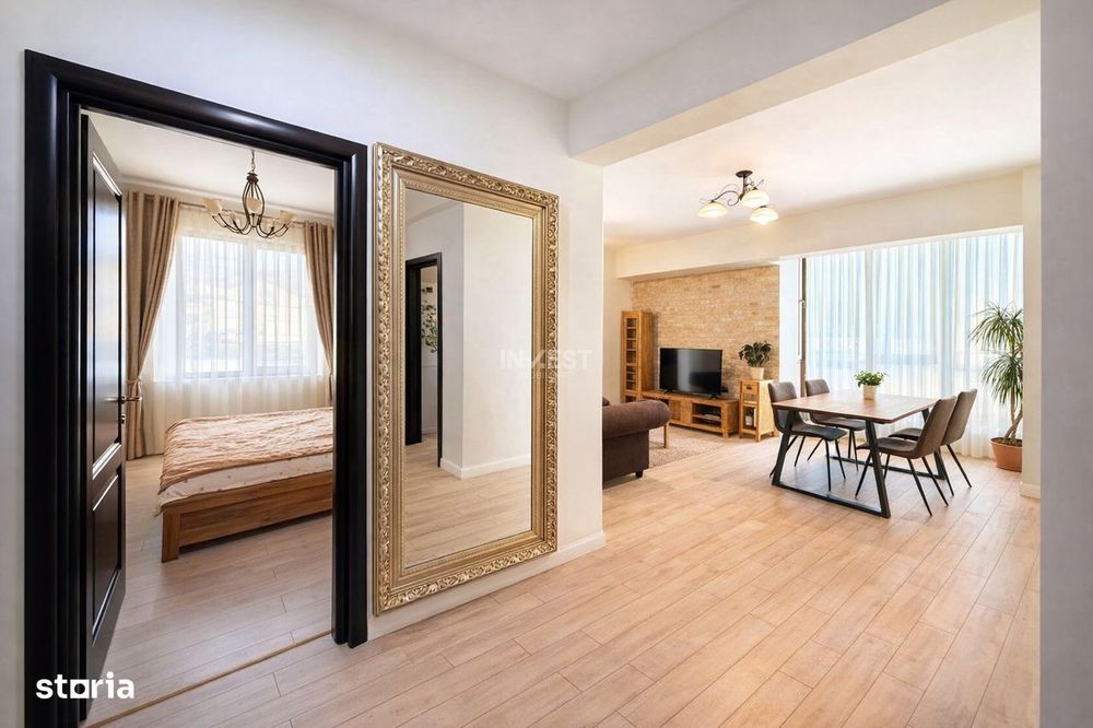 Apartament mobilat 68 MP Utili - etaj intermediar cu lift - zona Cetat