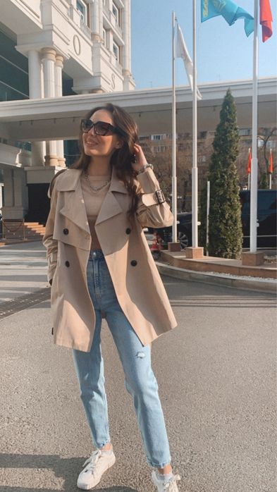 Женский модный тренч