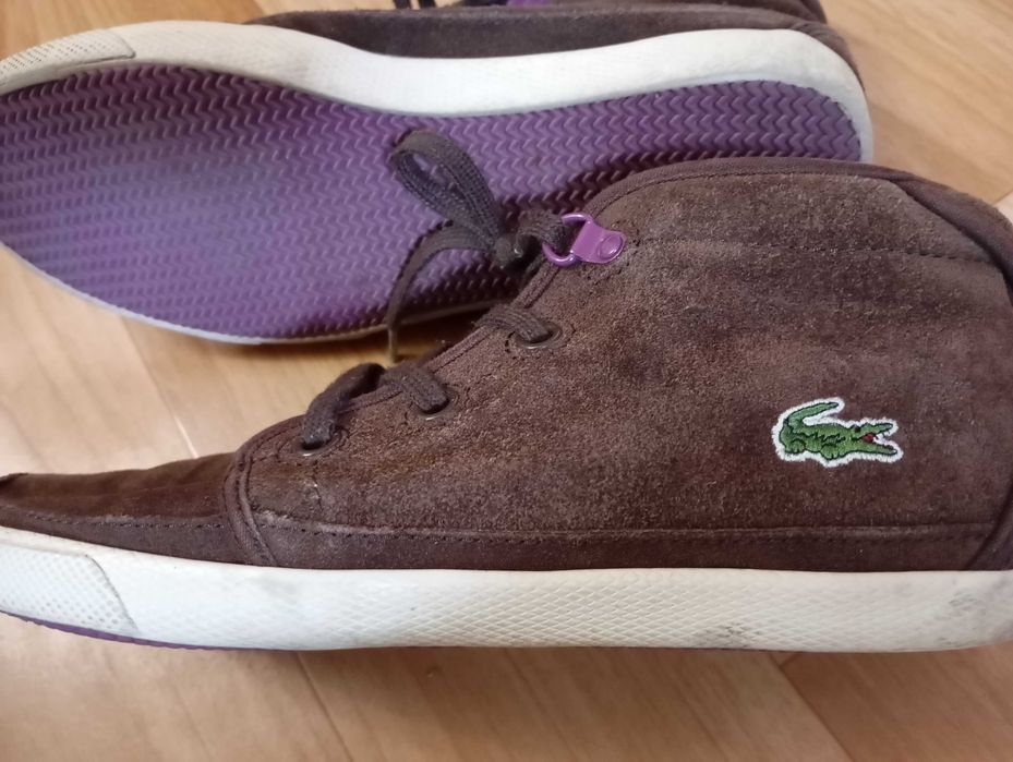 Боти естествен велур Lacoste и апрески Converse All Star