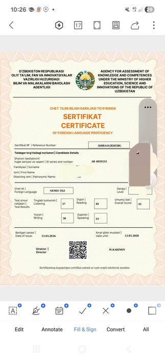 Nemis Tili lntensiv online