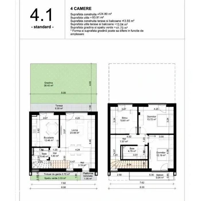 Apartament 4 camere cu grădină | Pipera Plaza | Comision 0
