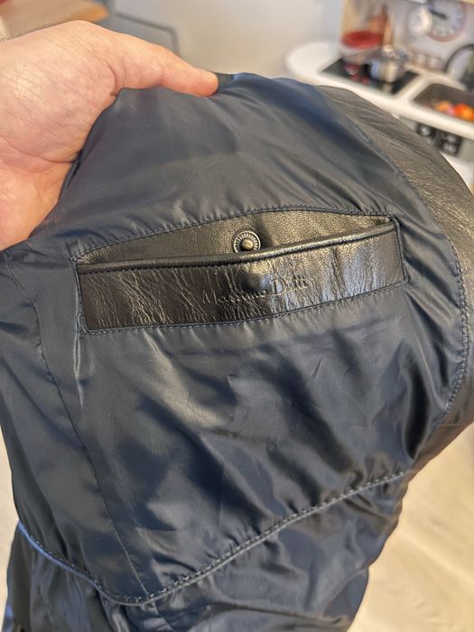 Geaca de piele cu puf Massimo Dutti