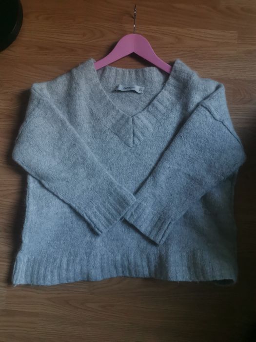 pulover Zara knit de iarna calduros din lana