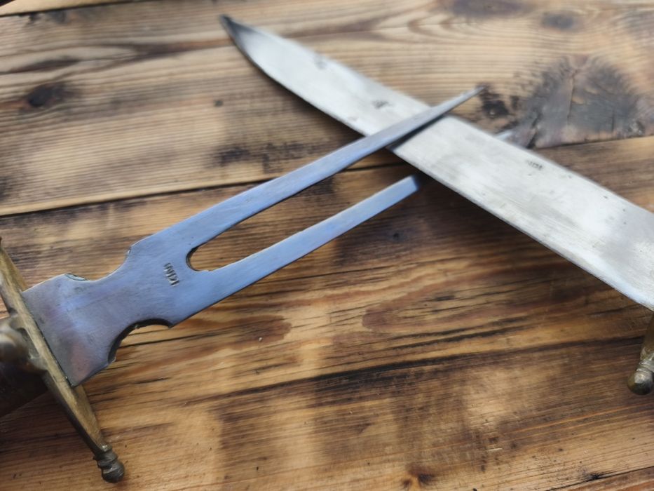 винтидж индийски комплект за рязане и сервиране на месо,