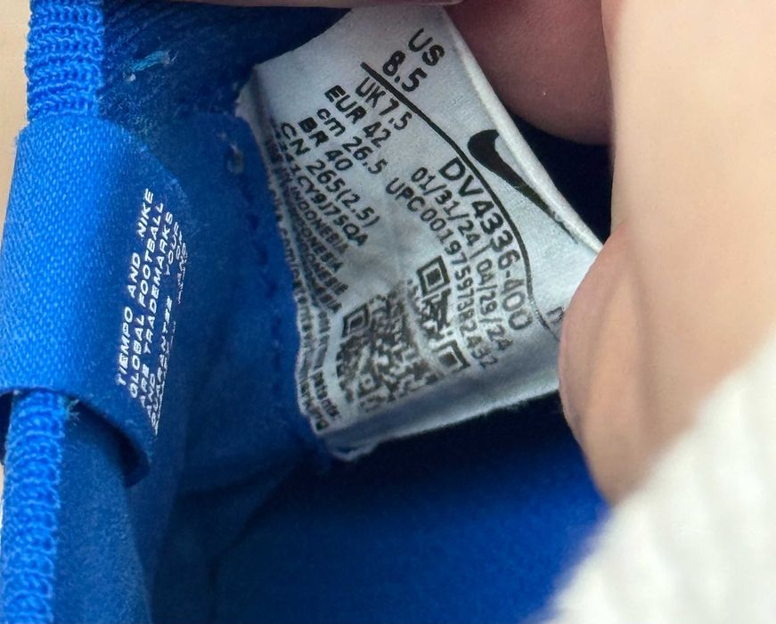 Nike Tiempo Legend 10 Pro TF - Blue, номер 42