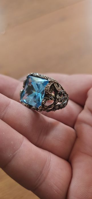 Inel aur topaz și diamante okazie