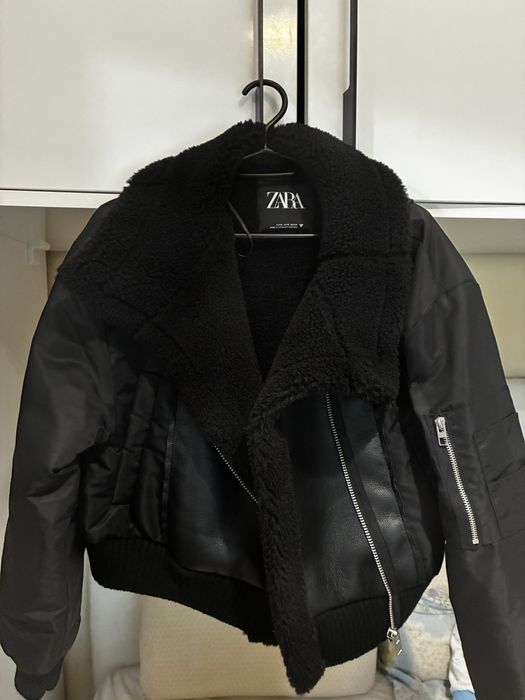 Яке Zara бомбър/каракул
