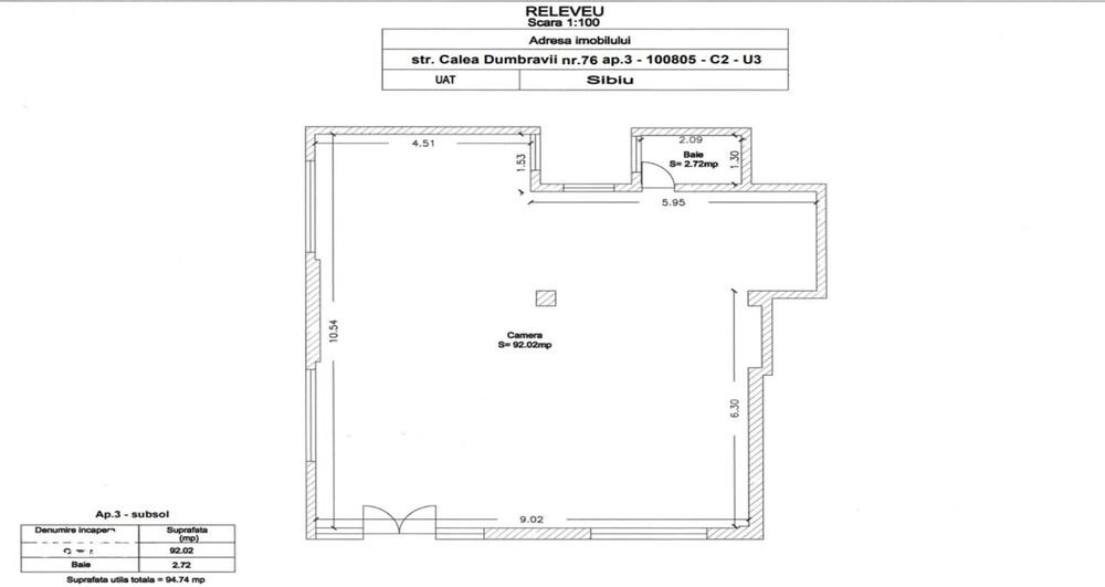 spatiu comercial/ cabinete sau birouri 95 mp, C. Dumbravii