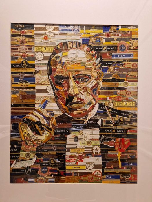 Картина колаж от бандероли на пури Кръстникът The Godfather Корлеоне