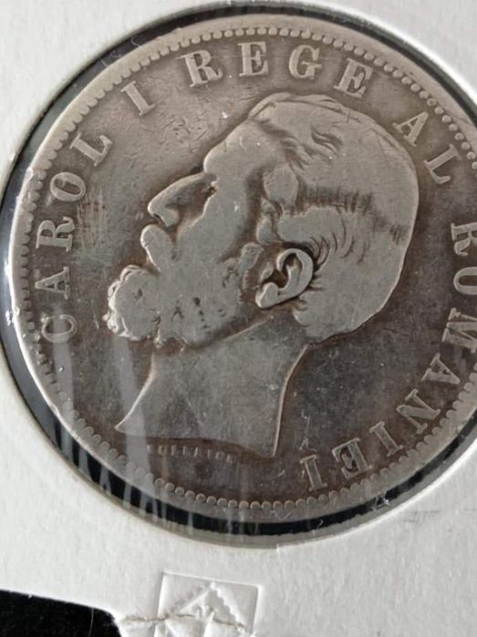 Șase piese monede 5 lei Carol I.