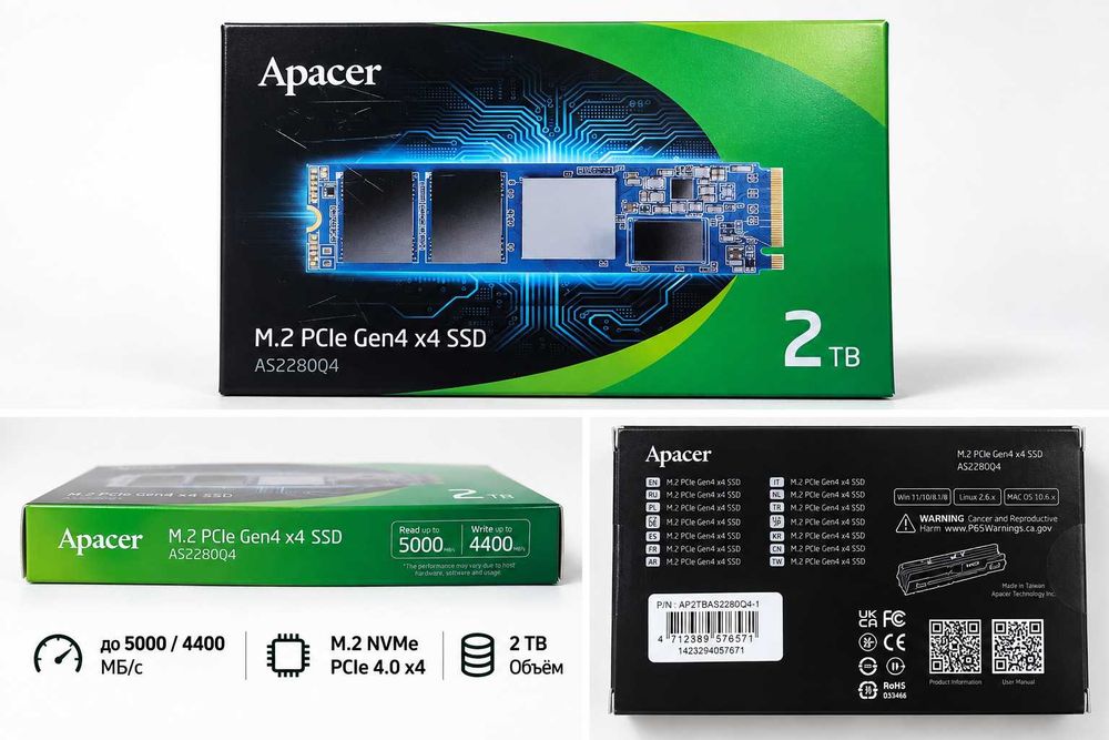 SSD Apacer AS2280Q4 2TB NVMe PCIe 4.0