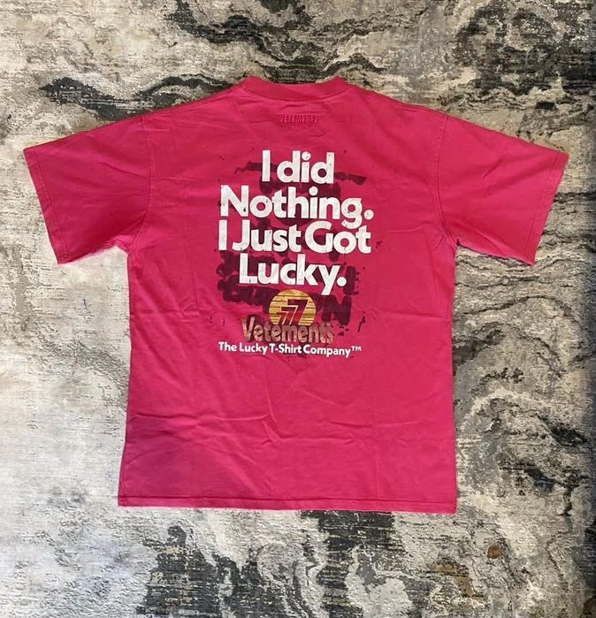 vetements i just got lucky