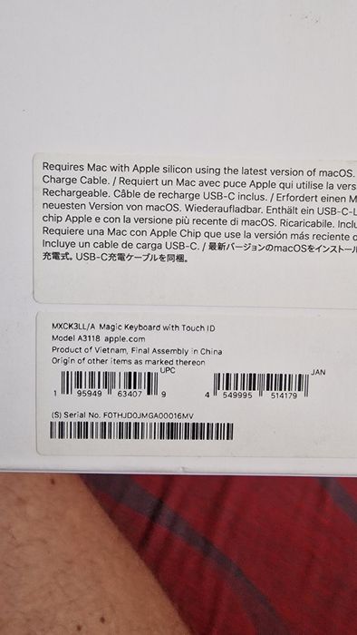 Клавиатура Apple Magic Keyboard with Touch ID с USB-C, модель A3118 /