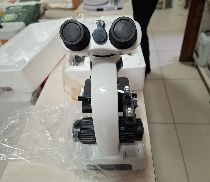 AmScope 40X-1000X LED biologik trinokulyar birikma mikroskopi yangii!