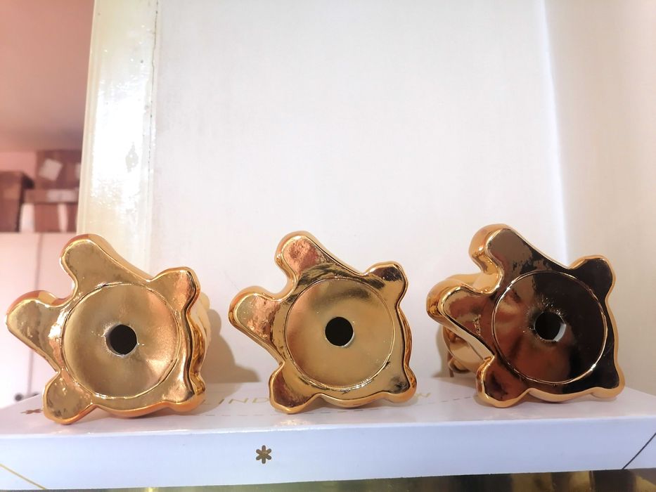 Уникални Дизайнерски Златни Коледни Мечета-LINDA FARROW