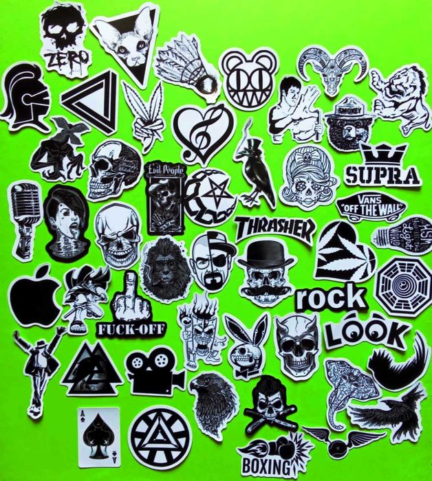 Стикери SpitFire BG Skull GTA ROCK комплект 50 бр