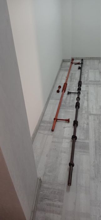 Galerie (garnisă) metalică pentru perdea și draperie – set complet
