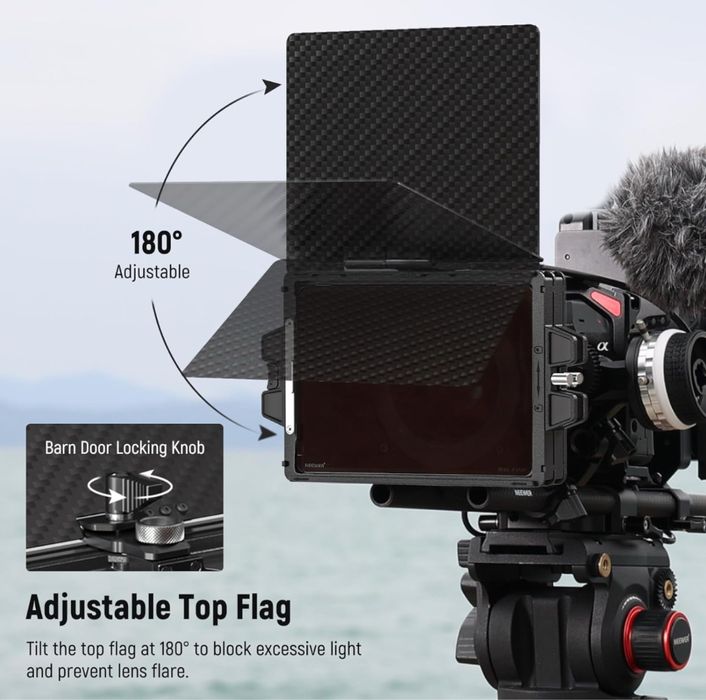 matte box. компактен компендиум. адаптерем пръстен. камера. риг. кейдж