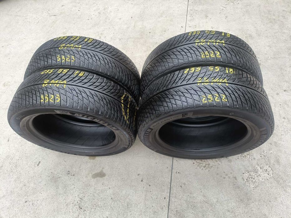 Set 4 anvelope iarna 235 55 18 michelin pilot alpin 5 suv 8 mm 2023