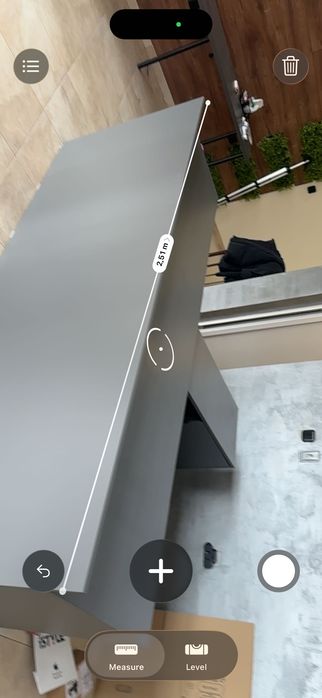 Офис бюро/рецепция в графитен цвят – 251 см