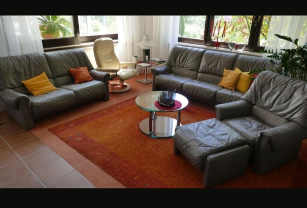 Диван, холна гарнитура естествена кожа!!