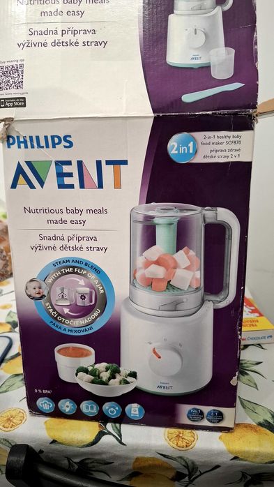 Aparat de gătit cu abur și blender 2 în 1 Philips Avent