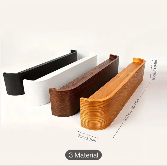 1 брой полица със скрити закачалки дърво