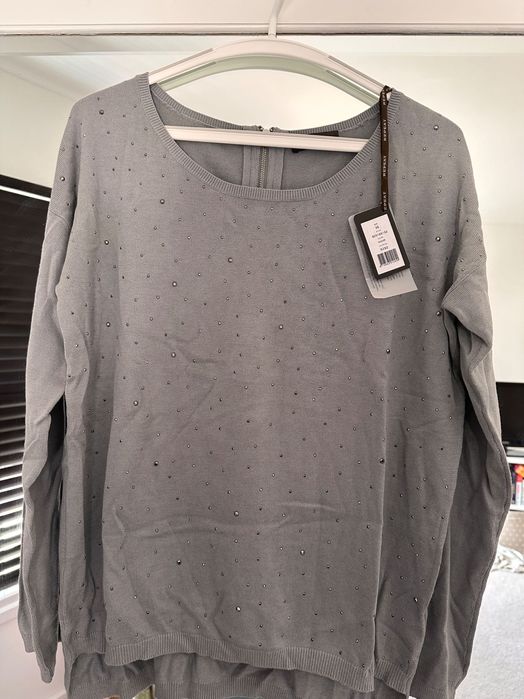 Top/ jerse bumbac aplicatii marime M/L nou