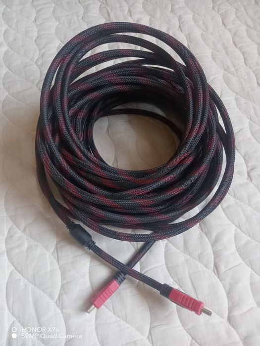 HDMI срочно продам новый кабель HDMI 12 метровый в хорошем состоянии m