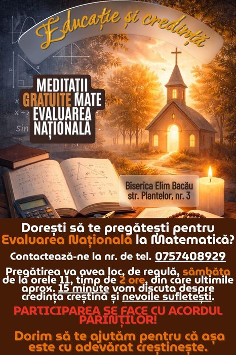 Meditatii GRATUITE MATE Evaluarea Nationala Bacau