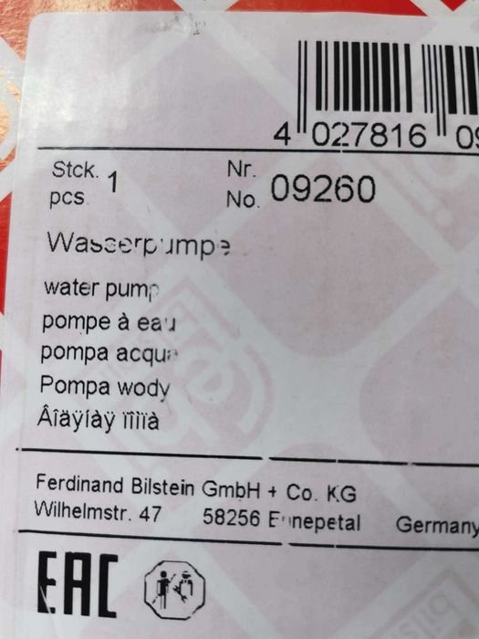 Set pompa apa + curea dintata FEBI BILSTEIN 45112