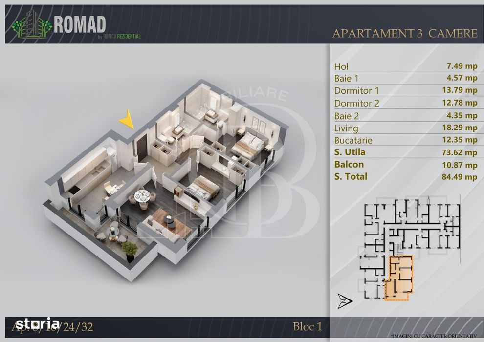 Apartament 3 camere Premium Pallady-Sector 3