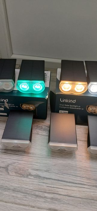 Set 4 lampi solare smart RGB Linkind
