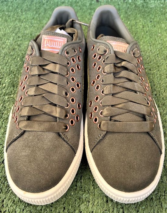 sneakerși Puma, marimea 36,culoare verde avocado,Puma Suede XL Lace VR