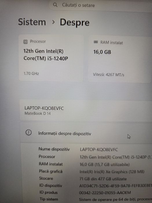 Matebook D14 Huawei 2024.