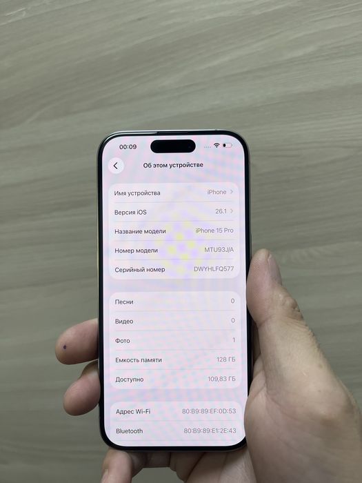 Айфон 15про память 128гб