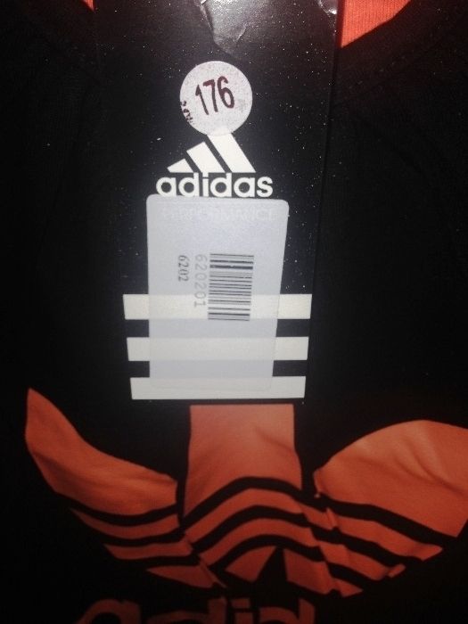 Майка ADIDAS,ТУРЦИЯ НОВАЯ двойка Оранжев.Трикотаж, на10-15лет, пластик