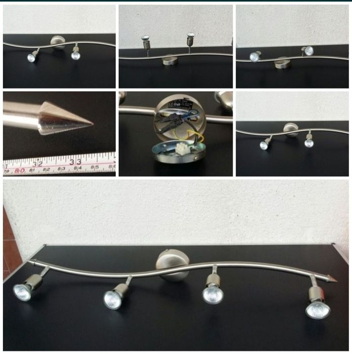 Lustra aplica lampa inox led bec bucatarie iluminat baie ip 44 spot