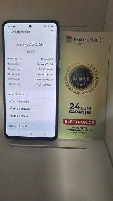 Telefon Samsung A52s 5g (Ag 29 Siraj ) b33587 / Garantie 2 Ani !!