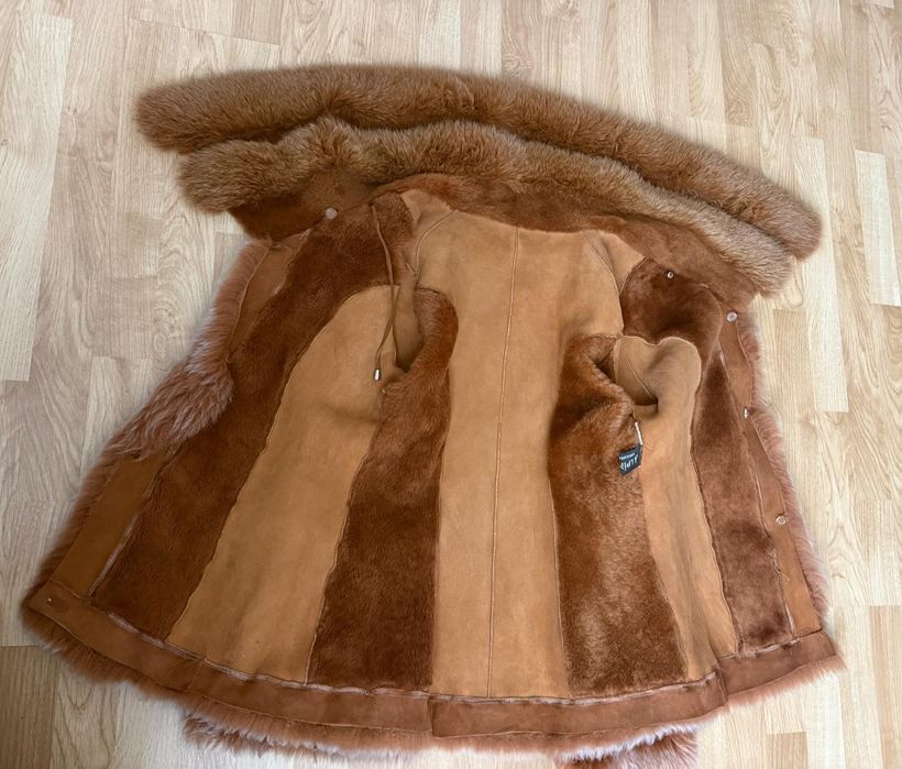 Cojoc cu guler de blană naturală L