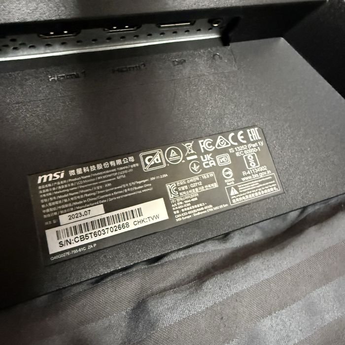 27” MSI 170hz MAG G2712