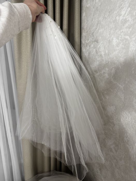 Фата свадебная белая
