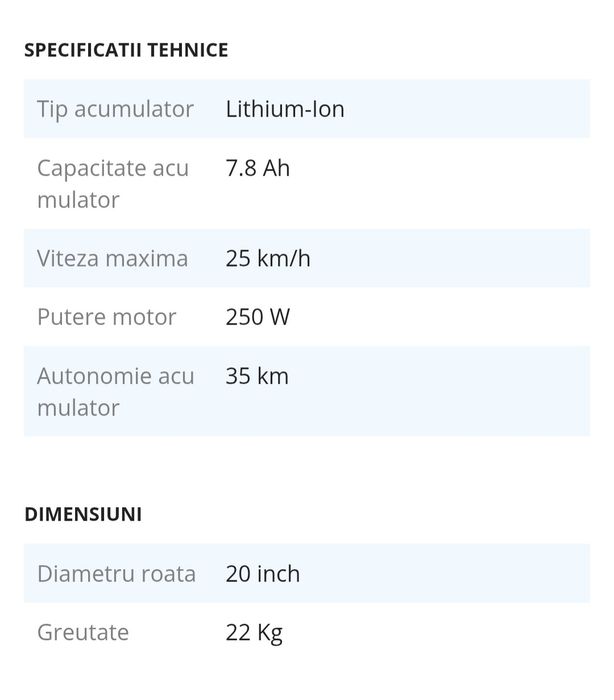 Bicicleta electrica asistata Nouă,in cutie