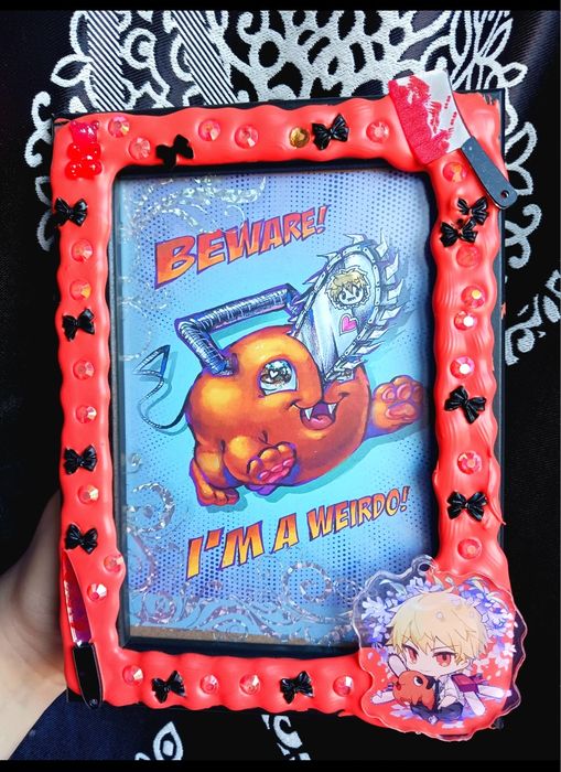 Chainsaw Man pochita anime manga art si rama lucrata manual hand-made