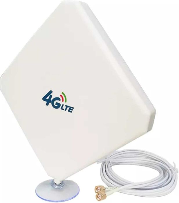Antenă 35dBi 4G LTE SMA mascul omnidirecțională duală Mimo și amplificator pentru router cu cablu de 2 m pentru router GSM3G4G5G LTE