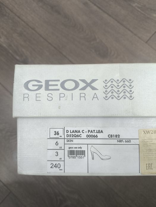 Туфли размер 36. Брэнд GEOX RESPIRA!