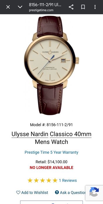 Ulysse Nardin - San Marco Classico - Full 18k Gold