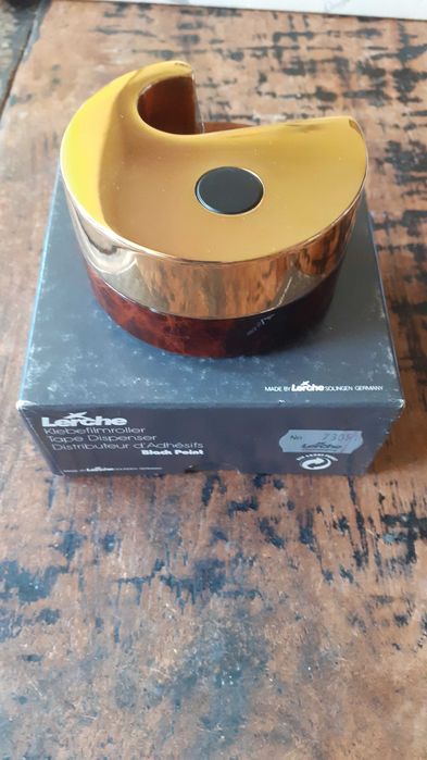 нож и ножица комплект Лерхе Lerche Солинген Solingen злато и лак